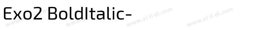Exo2 BoldItalic字体转换